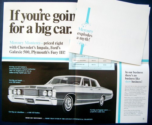 Prospekt brochure 1968 - , mercury