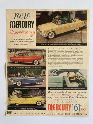 1954 canada canadian car - 1954, ad